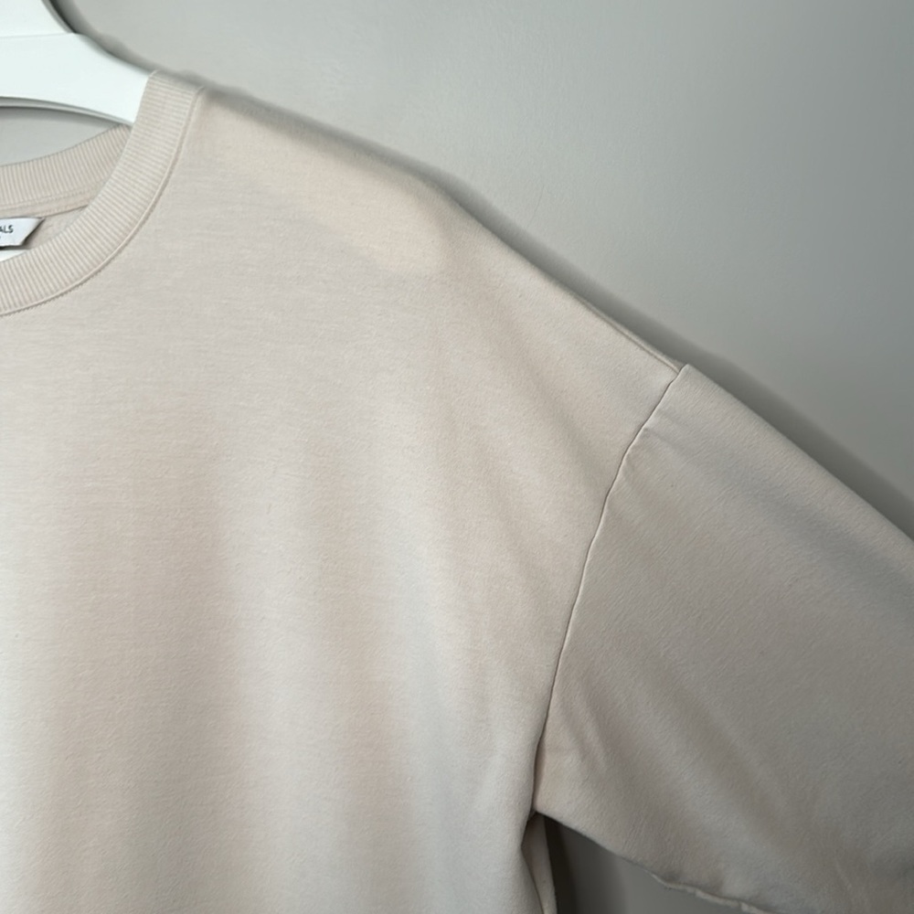 Reitmans R Essentials Cream Crew Neck Pull Over Sweatshirt - Picture 4 of 11